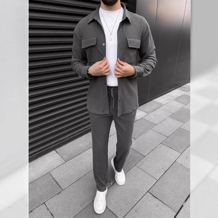 Herren Stylish Freizeantrieb mit praktischen Taschen und eleganter Passform Echoarchiv