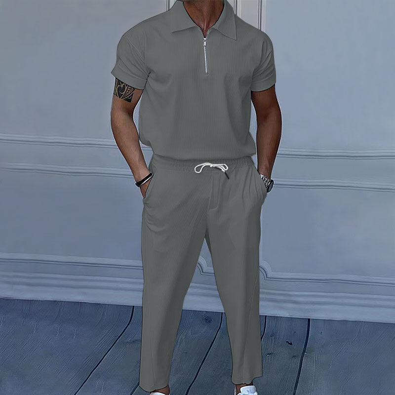Herren sportliches Polohemd und Jogginghose Set Echoarchiv