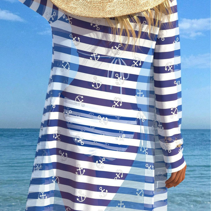 Damen Bikini-Set mit gepolstertem Bustier-Oberteil und elegantem Chiffon-Cover-Up Echo Archiv