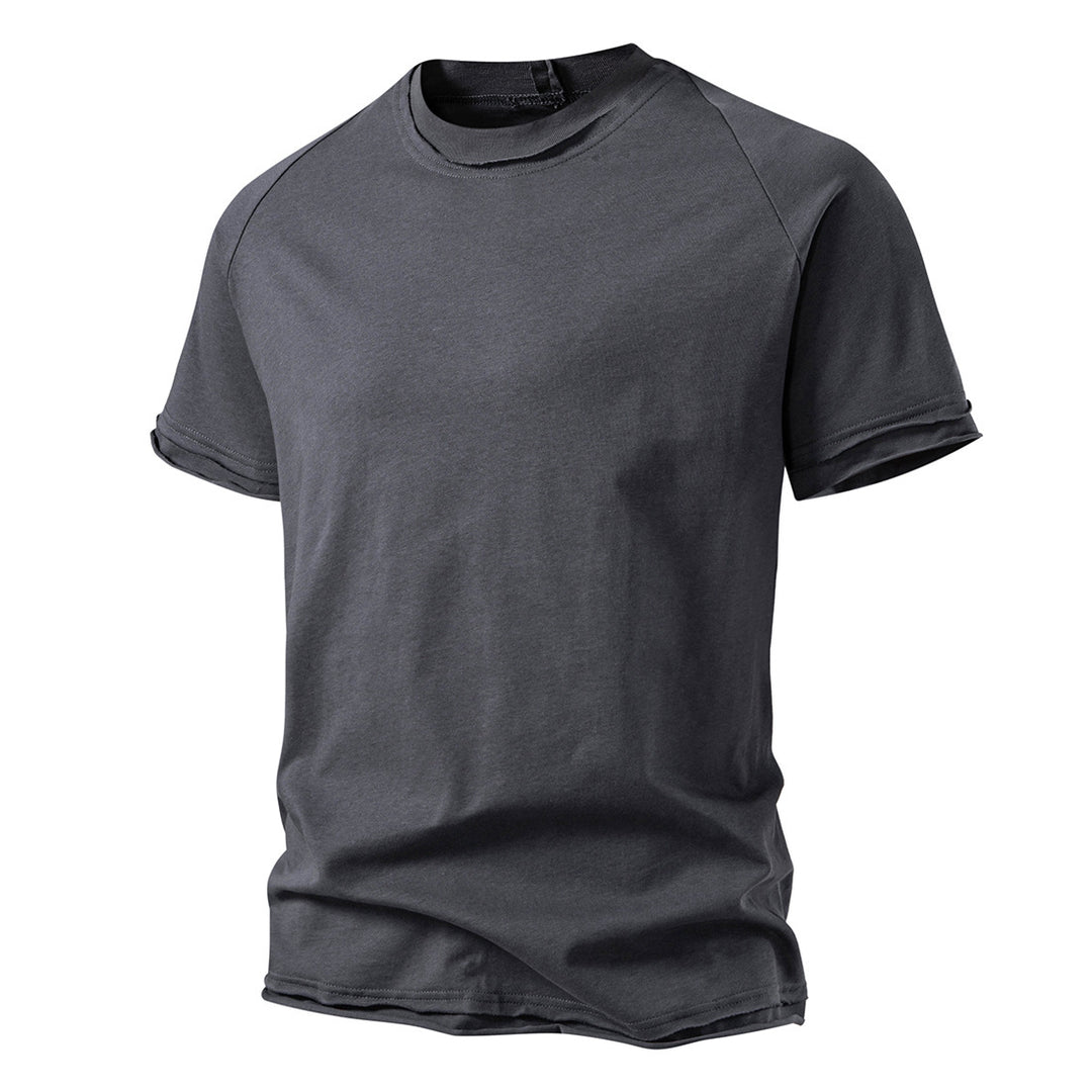 Herren lässiges Kurzarmshirt mit modischem Schnitt und atmungsaktiver Baumwolle Echoarchiv