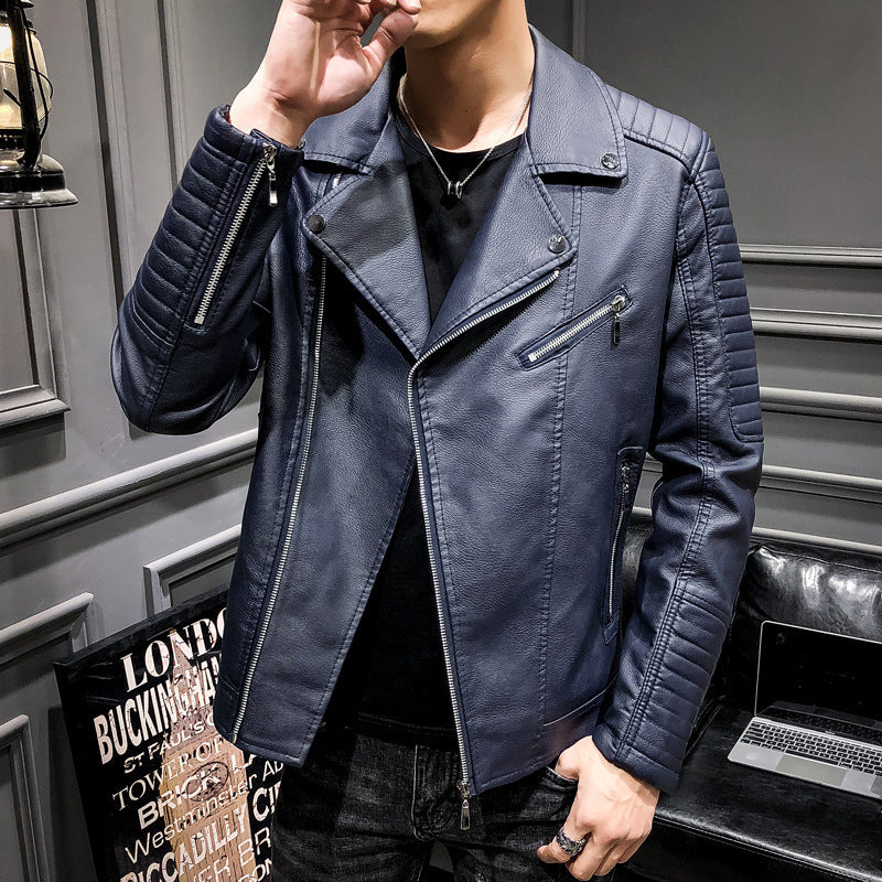 Herren Modische Bikerjacke aus hochwertigem Kunstleder Echo Archiv