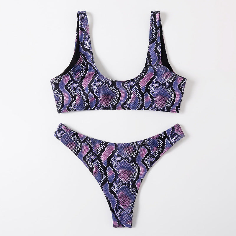 Damen Bunte Slips und Bandeau-Bikini-Set Echo Archiv