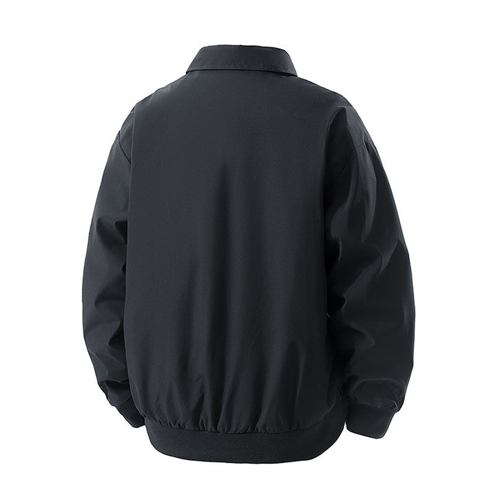 Herren Leichte Oversize-Bomberjacke aus winddichtem Nylon mit Reißverschluss, Brusttasche und Rippbündchen Echo Archiv