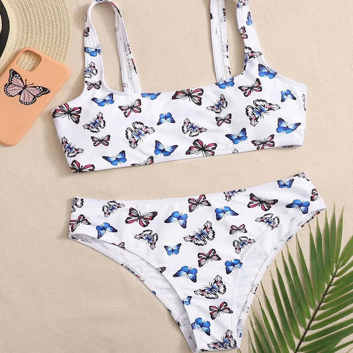 Damen Bikini-Set mit buntem Schmetterlingsmuster Echo Archiv