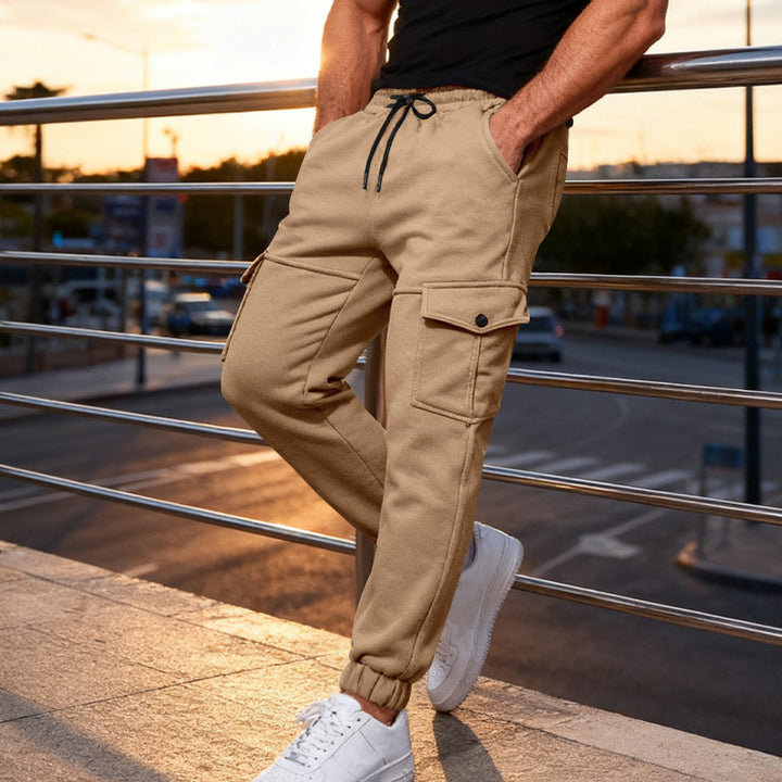 Herren Cargo-Jogginghose mit verstellbarem Bund und seitlichen Taschen Echoarchiv