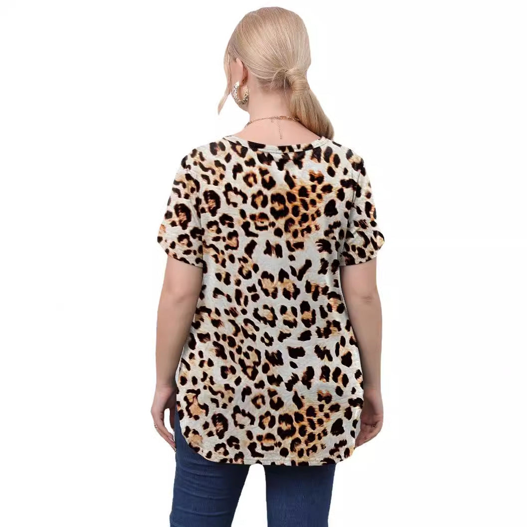 Damen lässiges T-Shirt mit modernem Batikdesign Echo Archiv