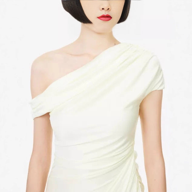 Damen Wickelkleid mit asymmetrischem Oberteil und eleganten Drapierungen Echo Archiv
