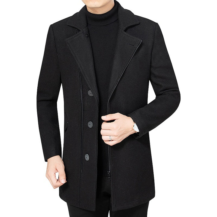 Herren Taillierter Kurzmantel im Minimalstil mit Stehkragen – Montevé