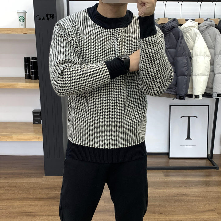 Herren moderner Strickpullover mit strukturiertem Design Echoarchiv