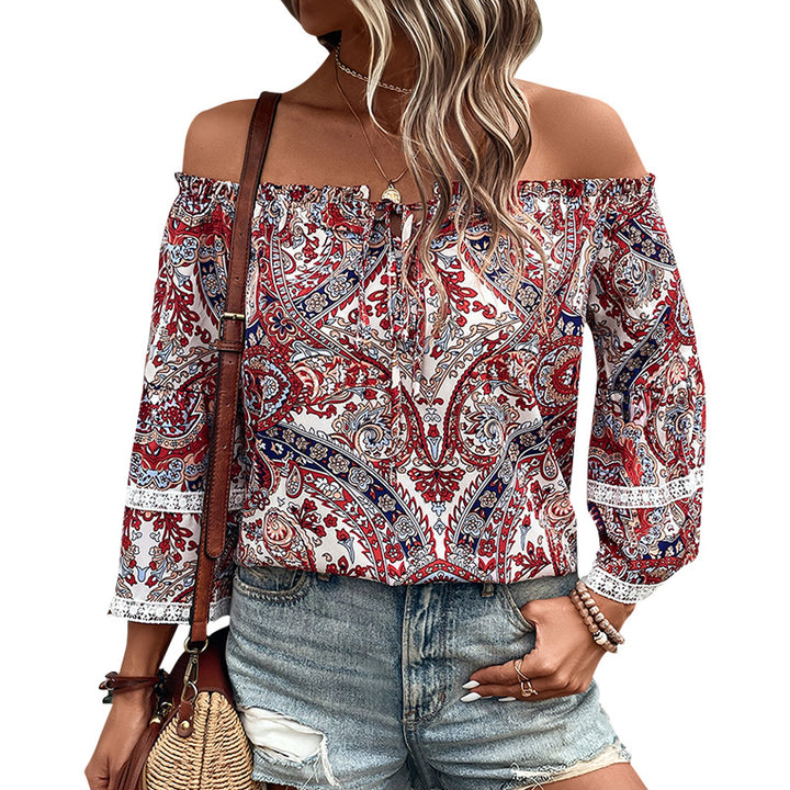 Damen Off-Shoulder Bluse Echo Archiv