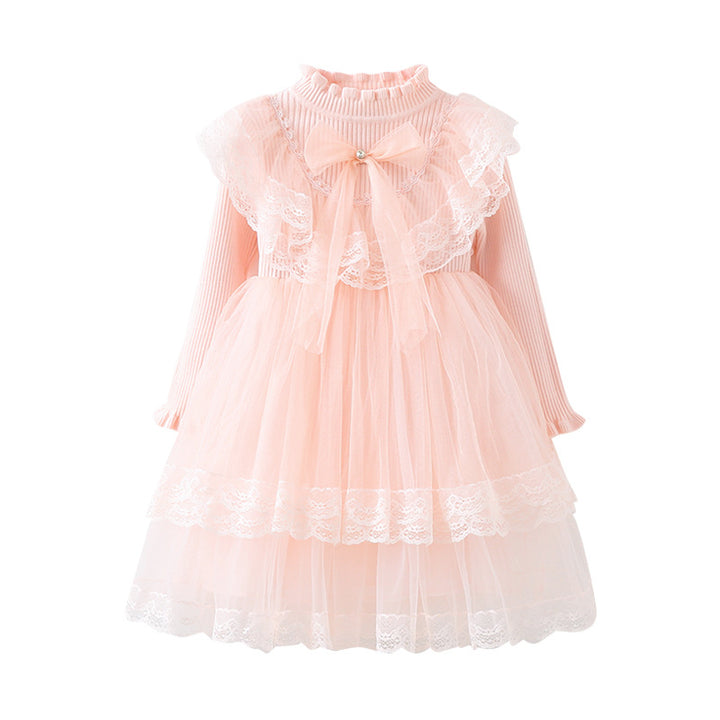 Mädchen Festliches Kleid mit Rüschenkragen und Tüllrock Echo Archiv