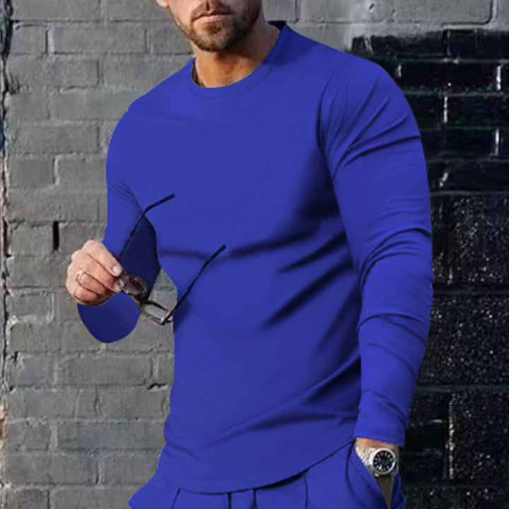 Herren langärmliges T-Shirt mit modischem Schnitt und hochwertigem Baumwollmix Echoarchiv