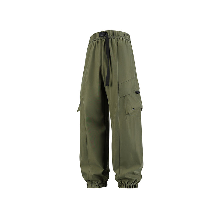 Herren Weite Cargo-Joggerhose mit elastischem Tunnelzugbund, Mehrfachklappentaschen und gerippten Knöcheln Echo Archiv