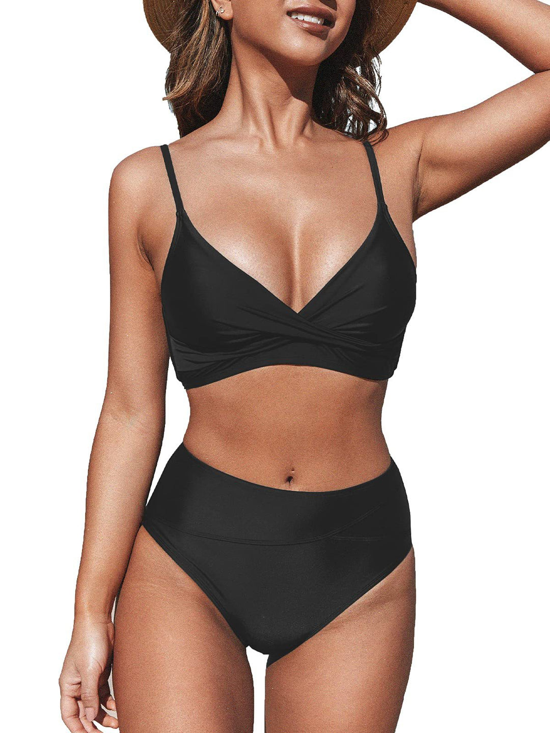Damen Hochtailliertes Wickel-Bikini-Set Echo Archiv