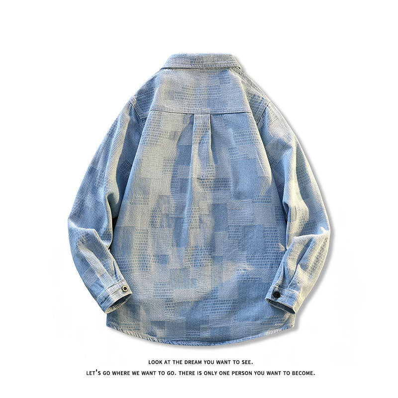 Herren Strukturierte Overshirt‑Hemdjacke aus Cord mit aufgesetzter Brusttasche Echo Archiv