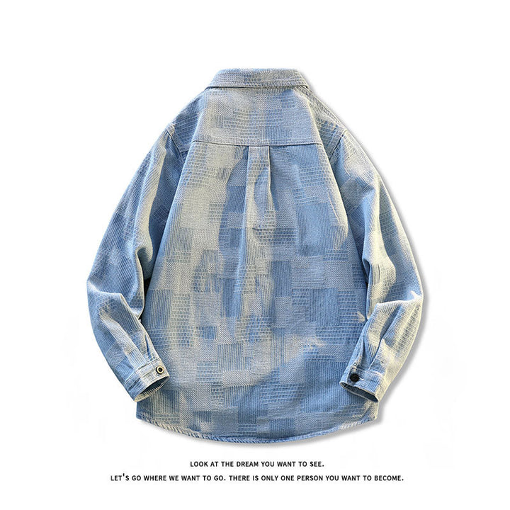 Herren Strukturierte Overshirt‑Hemdjacke aus Cord mit aufgesetzter Brusttasche Echo Archiv