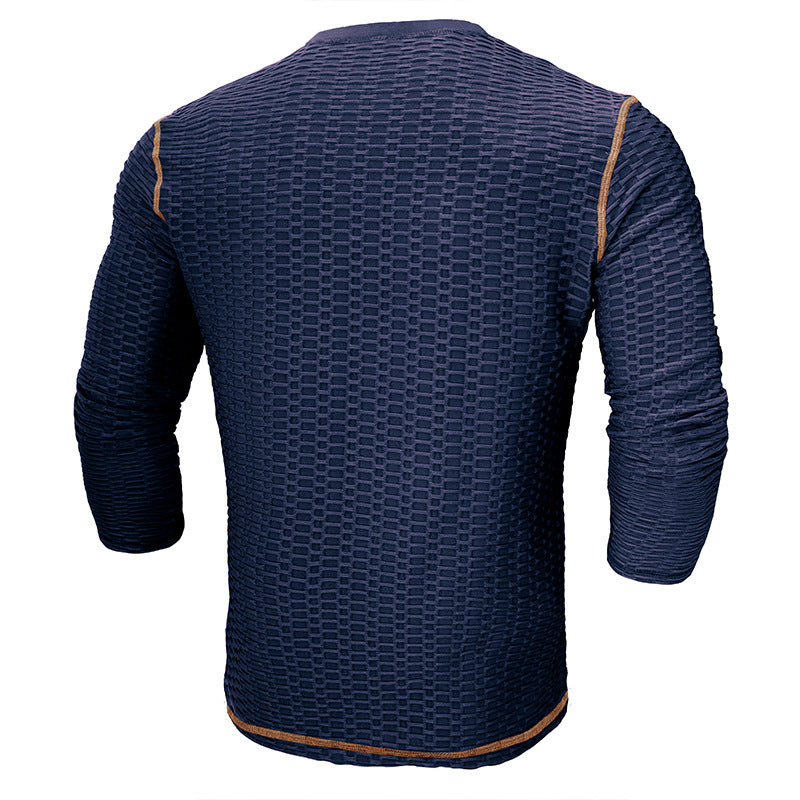 Herren Strukturierter Langarmshirt Echoarchiv