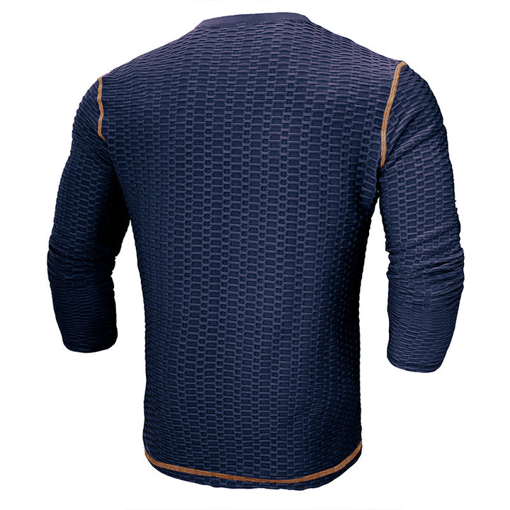 Herren Strukturierter Langarmshirt Echoarchiv