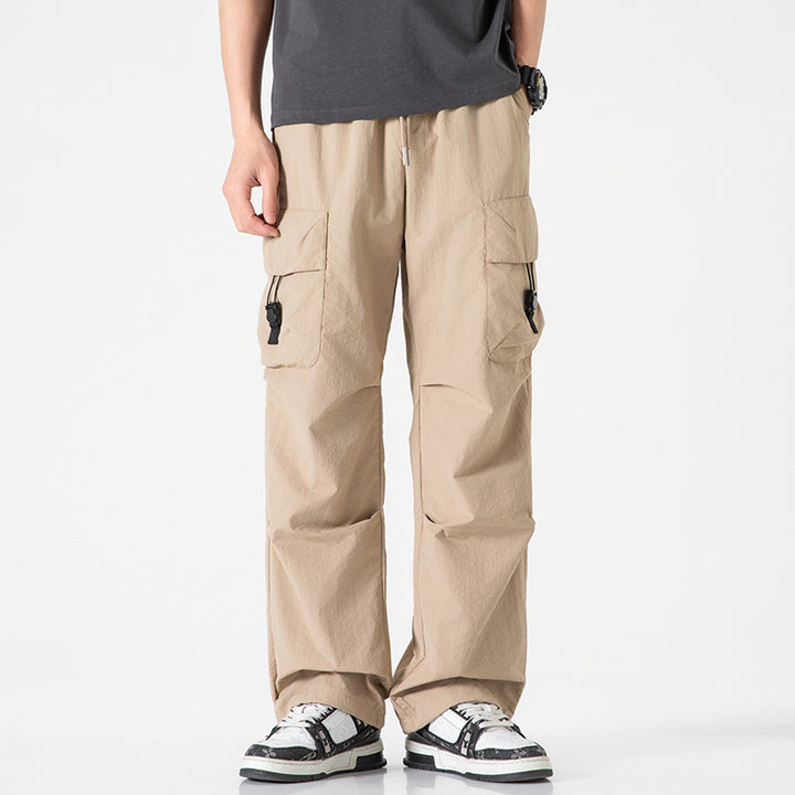 Herren Leichte Ripstop‑Trekking‑Cargohose mit Elastikbund, Kordelzug und Schnallen‑Cargotaschen Echo Archiv