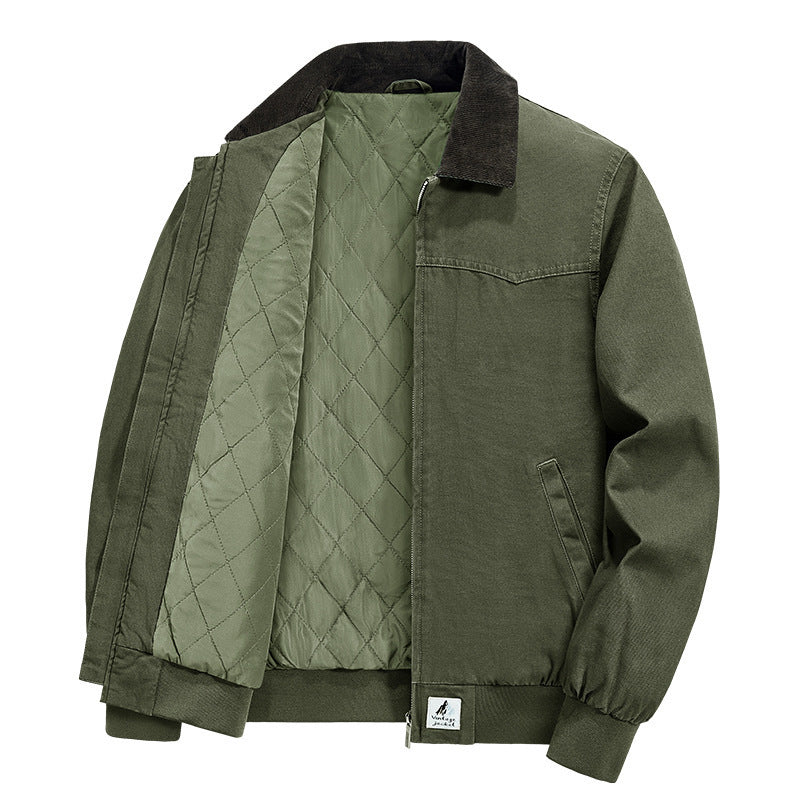 Herren Modische Übergangsjacke mit samtigem Kragen Echo Archiv