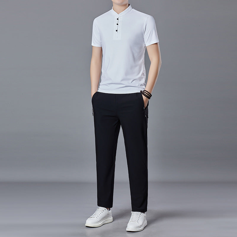Herren sportliches Poloshirt mit Knopfleiste und modernen Akzenten Echoarchiv
