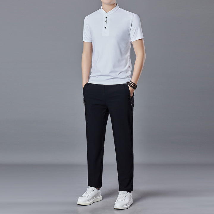 Herren sportliches Poloshirt mit Knopfleiste und modernen Akzenten Echoarchiv