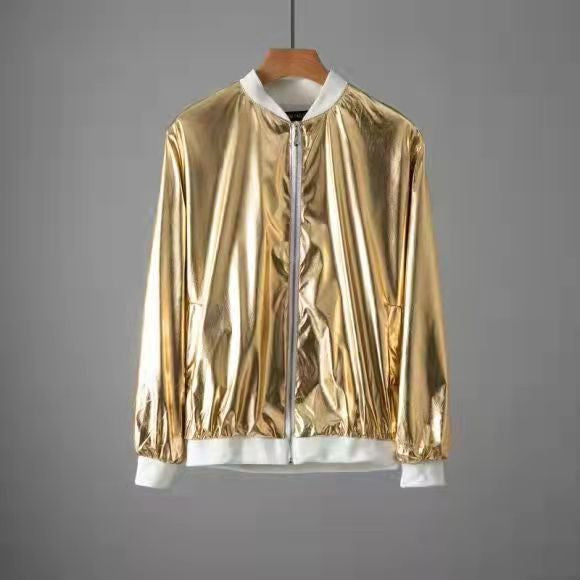Herren modische Bomberjacke im glänzenden Design Echoarchiv