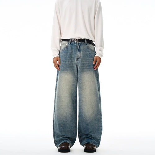 Herren Ultraweite Vintage-Denim Baggy-Jeans mit tiefer Schrittkurve und bodenlanger Saumlinie Echo Archiv