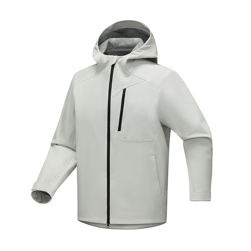 Herren Technische Softshell‑Regenjacke mit wasserdichter Membran, verschweißten Nähten & Kapuze Echoarchiv
