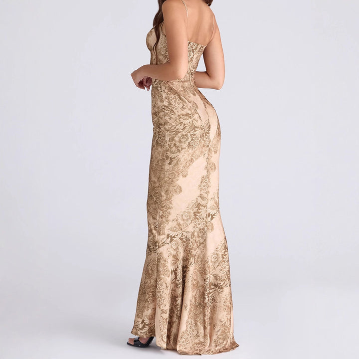 Damen Elegantes Maxikleid mit floralem Design Echo Archiv