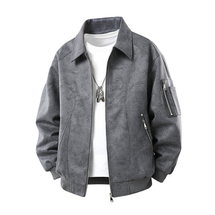 Herren Modische Retro-Lederjacke Echo Archiv