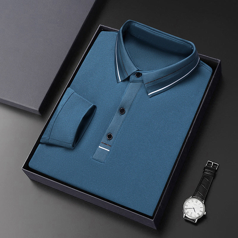 Herren elegantes Poloshirt mit strukturiertem Kragen und stilvollen Akzenten Echoarchiv