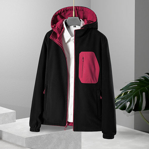 Damen Leichte wasserdichte Softshelljacke mit Kapuze und Brust-Reißverschlusstasche Echo Archiv