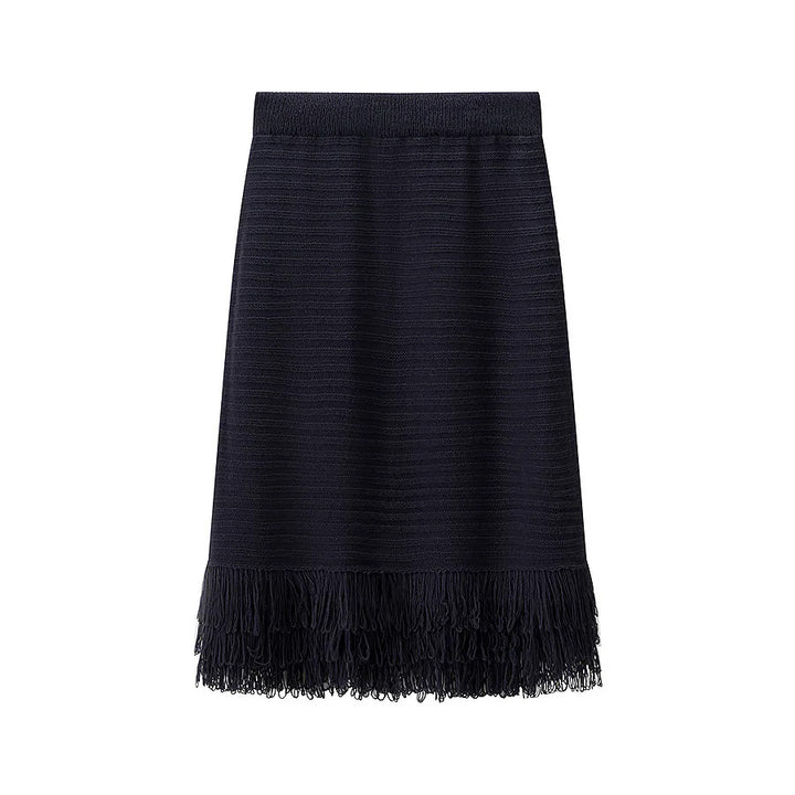 Damen nan gehäkelte Lochstrick-Cardigan mit Fransenbesatz und kastiger Silhouette Echo Archiv