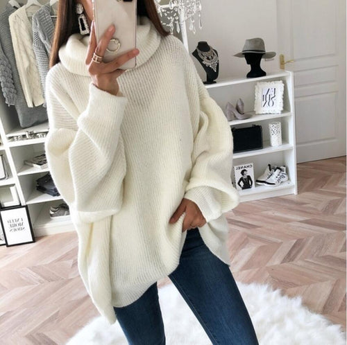 Damen Weicher Oversized Strickpullover Echoarchiv