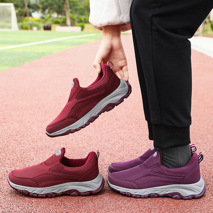 Damen nan leichter Slip-On Walkingsneaker mit elastischem Einstieg, gepolstertem Memory-Fußbett und profilierter rutschfester Laufsohle Echo Archiv