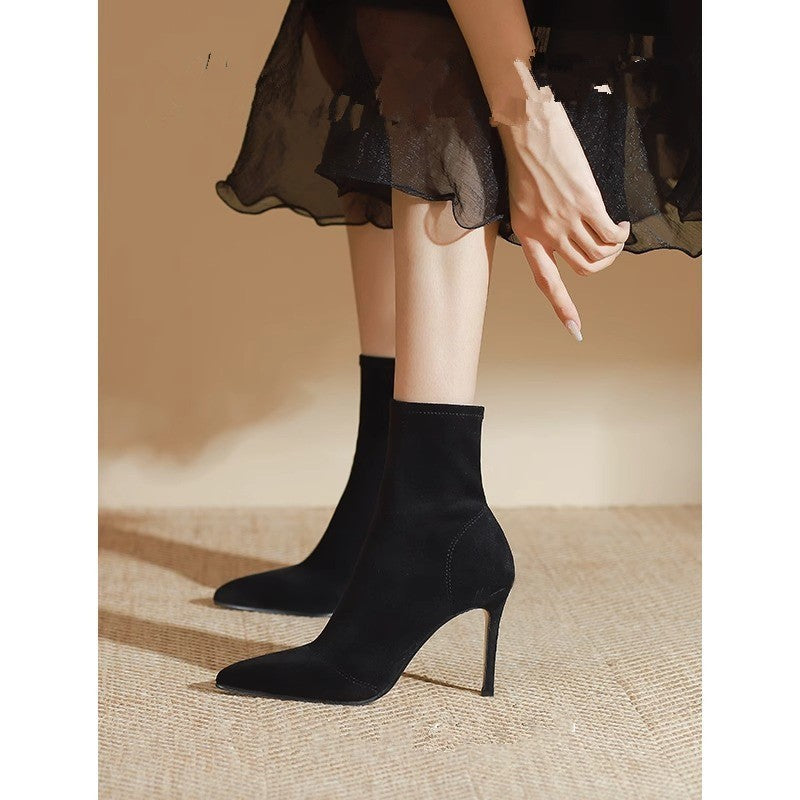 Damen Stretch‑Sockboot mit spitzer Zehenpartie und schmalem Stiletto Echo Archiv