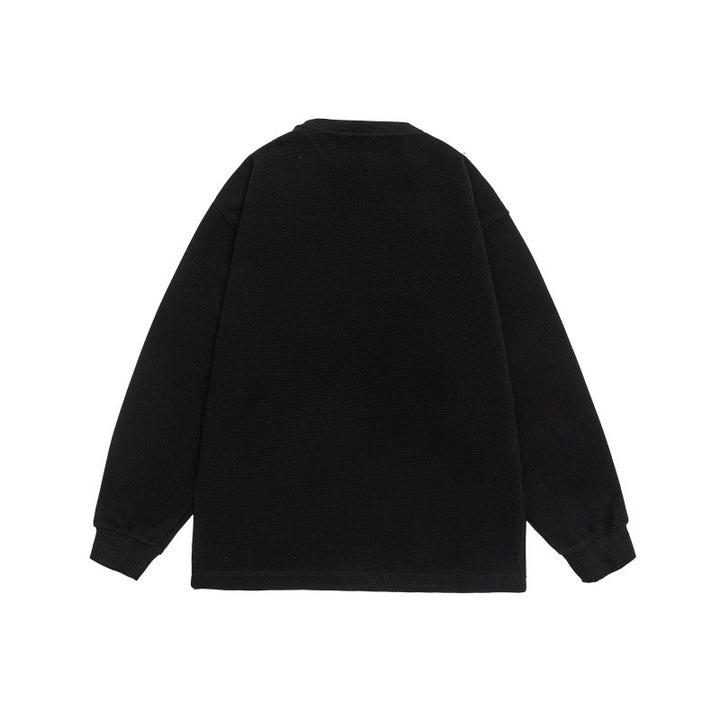 Unisex Oversize-Sweatshirt mit Logo‑Print und feiner Waffelstruktur Echoarchiv