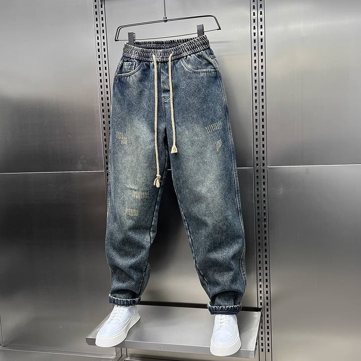 Herren Bequeme und lockere Denim-Hose Echoarchiv