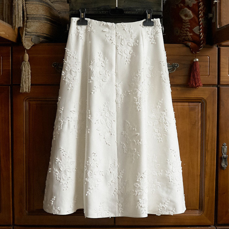 Damen Eleganter Maxirock mit floralem Muster Echoarchiv