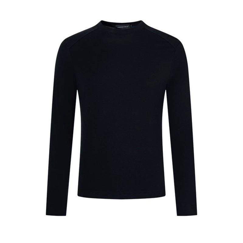 Herren Feinstrick-Pullover mit Rundhalsausschnitt aus Merinowolle Echoarchiv