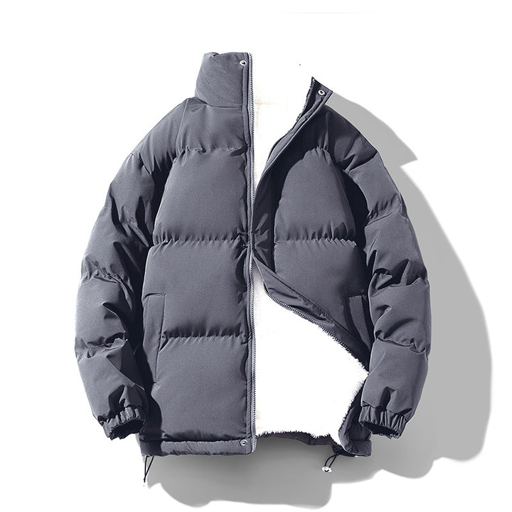 Herren kompakte Thermo-Puffer-Jacke mit weichem Teddy-Futter, hochstehendem Kragen und verstellbarem Kordelzug – Marzano