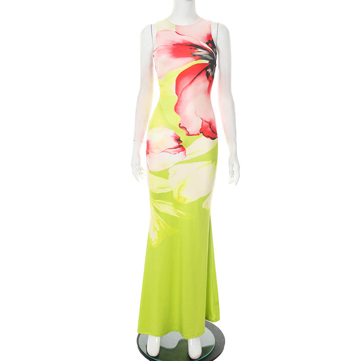 Damen Langarm Maxikleid mit floralem Design Echo Archiv