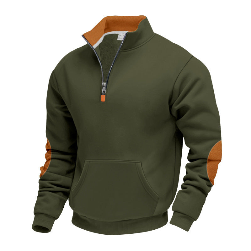 Herren Pullover mit hohem Kragen und modischem Reißverschluss Echoarchiv