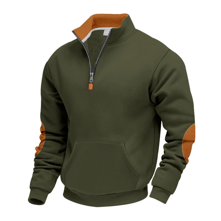 Herren Pullover mit hohem Kragen und modischem Reißverschluss Echoarchiv