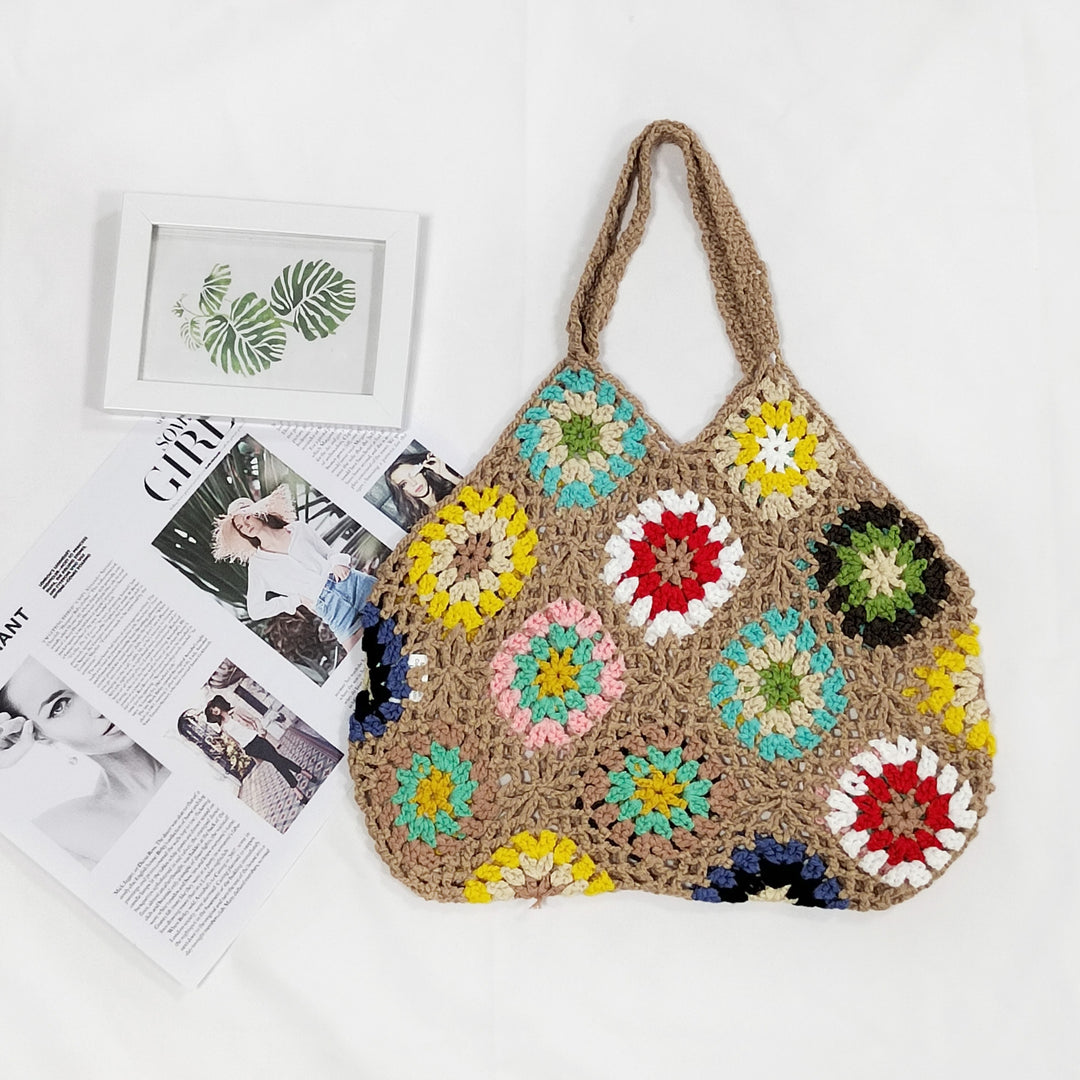 Damen Handgefertigte Häkel-Shopper-Tasche Echo Archiv