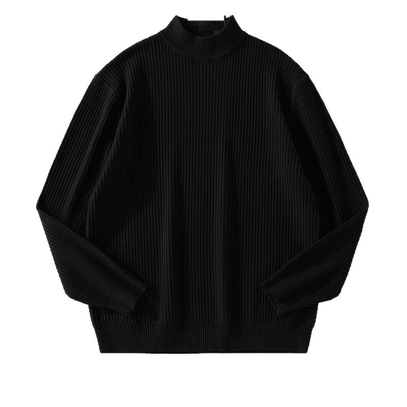 Herren Feinstrickpullover mit Stehkragen – Norvane