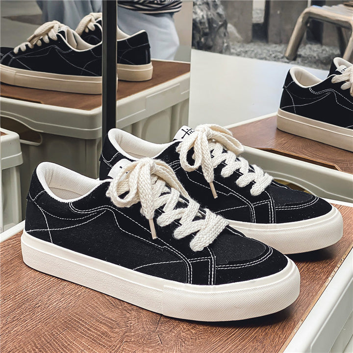Unisex Low-Top Canvas-Sneaker mit verstärkten Nähten, gepolstertem Komfortkragen und vulkanisierter Gummisohle – Norré
