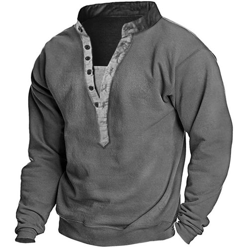 Herren Langarmshirt mit elegantem Knopfverschluss und praktischer Brusttasche Echoarchiv
