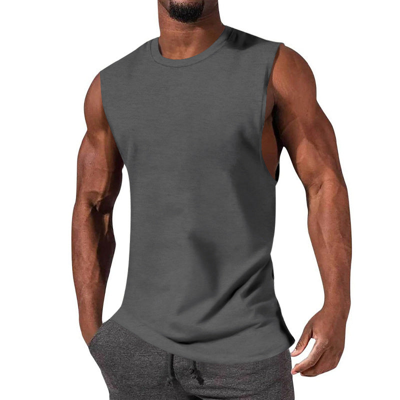 Herren nan athletisches Tanktop mit extra tiefem Armanschnitt und elastischem Baumwollmix Echoarchiv